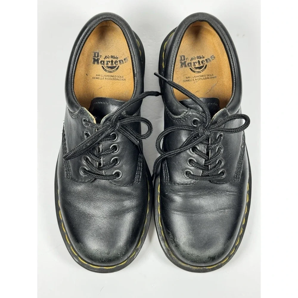 Dr Martens 8053 Black Leather Oxford Shoes Mens 8 Women 9 Chunky AirWair Lace Up